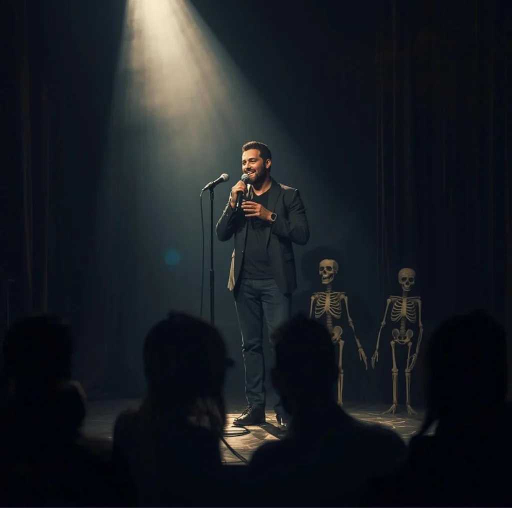 Morbid one-liners and light dark pun lines
