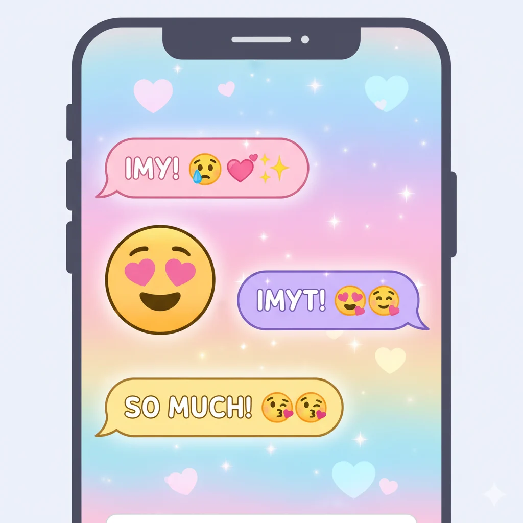 IMY and IMYT conversation showing emotional texting exchange