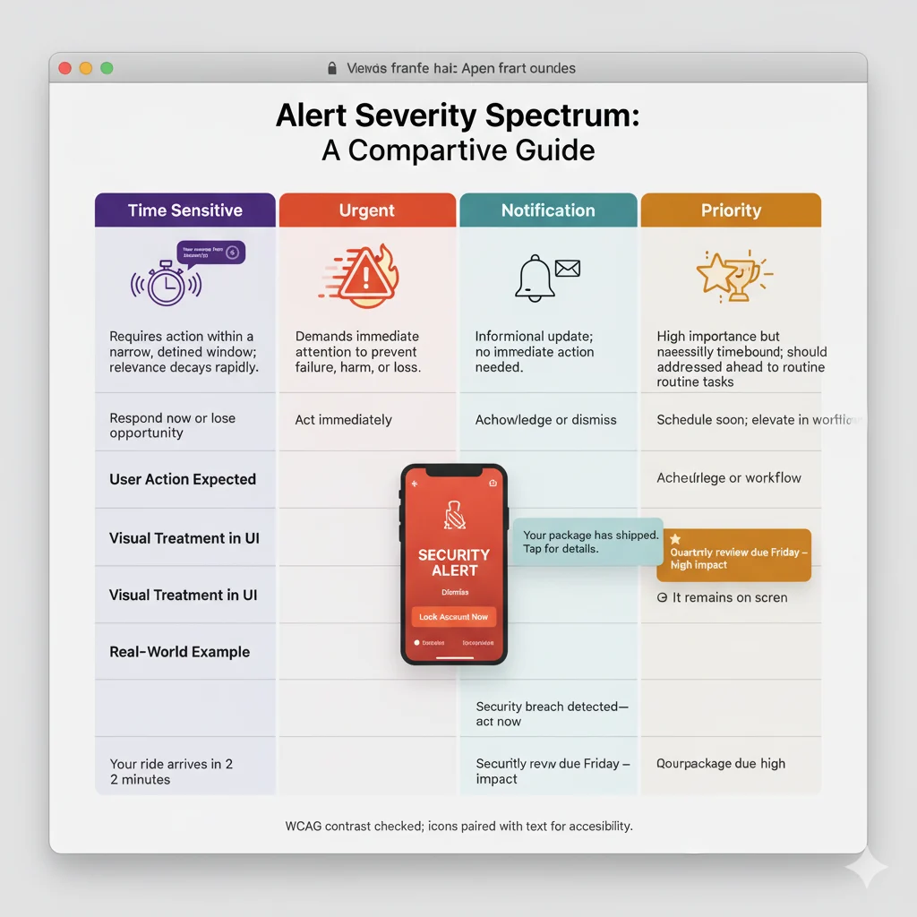 Comparison of Time Sensitive with similar notification types on Snapchat.