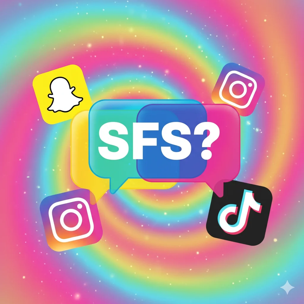 SFS abbreviation displayed with icons of social media platforms